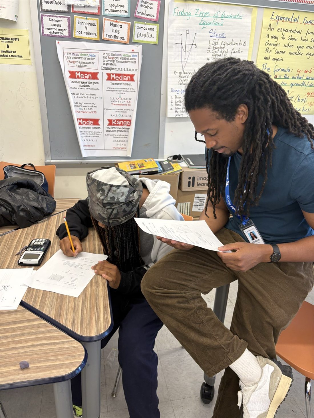 Toolkit Tutors tutor supporting a student during an in-person session